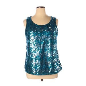 1x Coldwater Creek Blue Sequin Tank Top